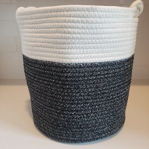 Cotton Rope Basket, Woven Rope Basket with Handle for Any Room